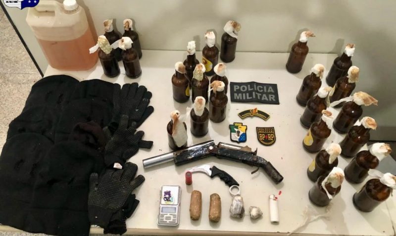 RP intercepta tentativa de ação criminosa com apreensão de 25 coquetéis molotovs em São Cristóvão