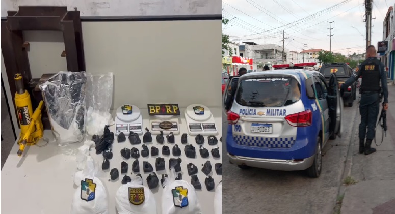 RP fecha laboratório de drogas e apreende 7kg de cocaína que pode ser do Comando Vermelho