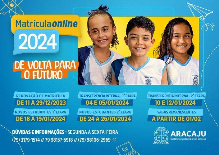 Matrícula Online 2024: fase para transferência interna começa nesta quinta-feira, 4