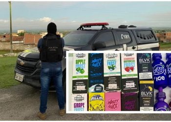 Polícia apreende cigarros eletrônicos no município de Própria