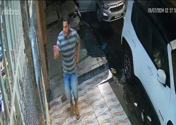 Polícia divulga imagens de suspeito de extorsão mediante sequestro no bairro Santos Dumont