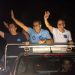 Luiz Roberto e Fabiano realizam carreata pelas ruas do Augusto Franco
