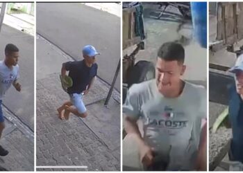 Polícia divulga imagens dos suspeitos do roubo que resultou na morte de senhor no Centro de Aracaju