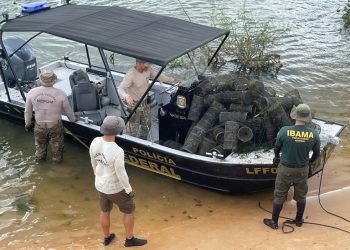 Operação Carrancas da PF apreende armadilhas para capturar camarão Pitu no Rio São Francisco