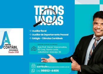 A J&A Assessoria Contábil está oferece oportunidade trabalho-  CONFIRA !…