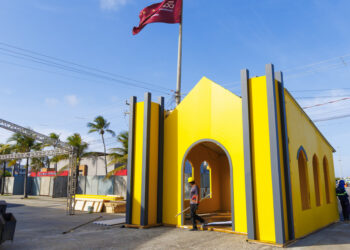 Vila do Natal Iluminado entra na fase final de montagem na Orla da Atalaia