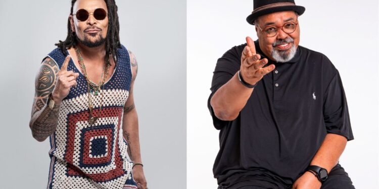 Jau e Jorge Aragão se apresentam juntos no Projeto Pôr do Jau em Aracaju