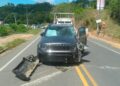 Motorista perde controle e colide com poste na SE-065, em São Cristóvão