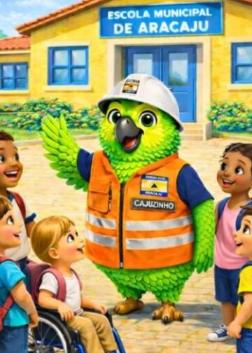 Cajuzinho é o nome escolhido para o mascote da Defesa Civil que vai visitar escolas de Aracaju