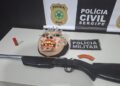 Polícia apreende espingarda calibre 12 durante averiguação de denúncia em Poço Verde