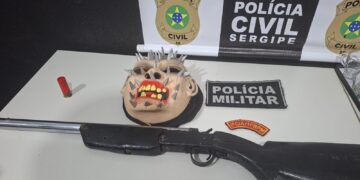 Polícia apreende espingarda calibre 12 durante averiguação de denúncia em Poço Verde
