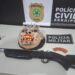 Polícia apreende espingarda calibre 12 durante averiguação de denúncia em Poço Verde
