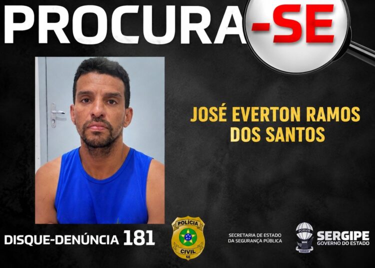 Polícia divulga imagem de investigado por violência doméstica em Tobias Barreto