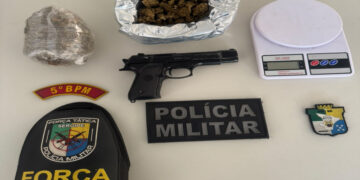 Polícia apreende drogas e simulacro de arma de fogo em Nossa Senhora do Socorro