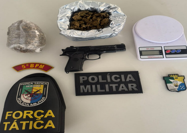 Polícia apreende drogas e simulacro de arma de fogo em Nossa Senhora do Socorro