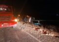 Veículo tomba e deixa trânsito parcialmente interditado na SE-170, em Graccho Cardoso